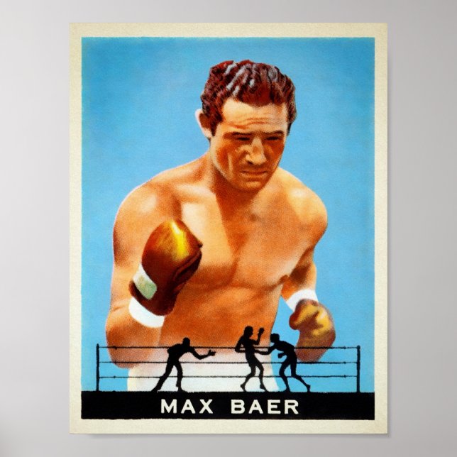 Vintage Max Baer Cigarette Poster (Frente)