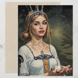 Vintage Medieval Bride Tiara Scrapbook Paper