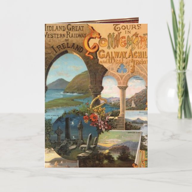 Vintage Menus para o banquete - Irlanda - (Frente)