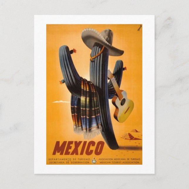 Vintage México - Anúncio mexicano de Viagem turíst (Frente)