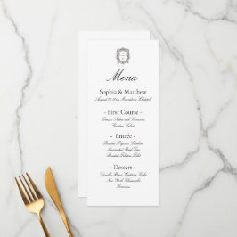Vintage Minimalist Elegant Script Wedding Menu