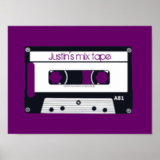 VINTAGE "MIX TAPE" PERSONALIZABLE POP ART POSTER