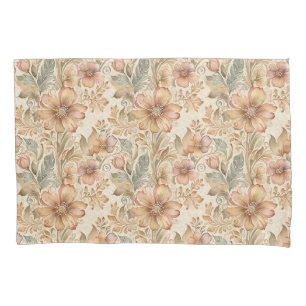 Vintage Modern Elegant Peach Floral