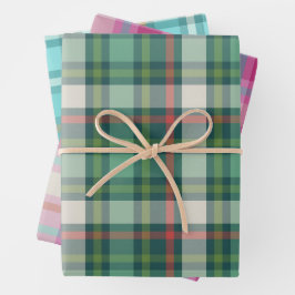 Vintage Modern Gift Wrap em Xadrez Divertida