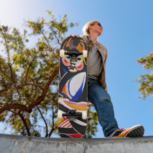 Vintage Modernista - Criança no Balanço Skateboard