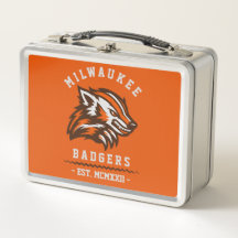 Vintage Moderno Milwaukee Badgers Est. Laranja