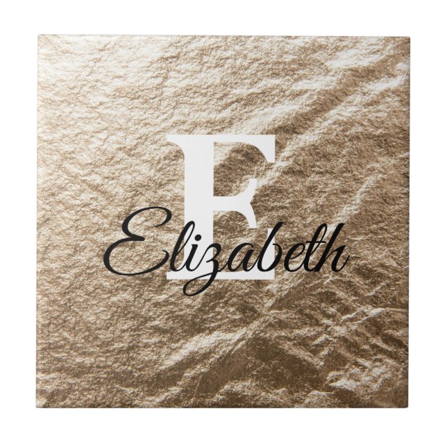 Vintage Monograma - tipografia dourada (Frente)