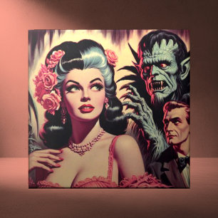 Vintage Monster Horror Girl