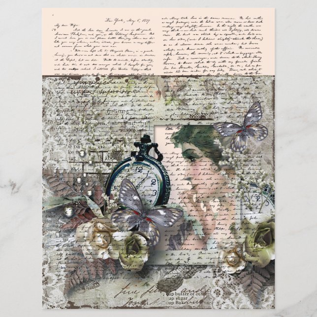 Vintage Montague 1837 Antiga Letra Script (Frente)