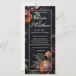 Vintage moody, rosas florais escuros