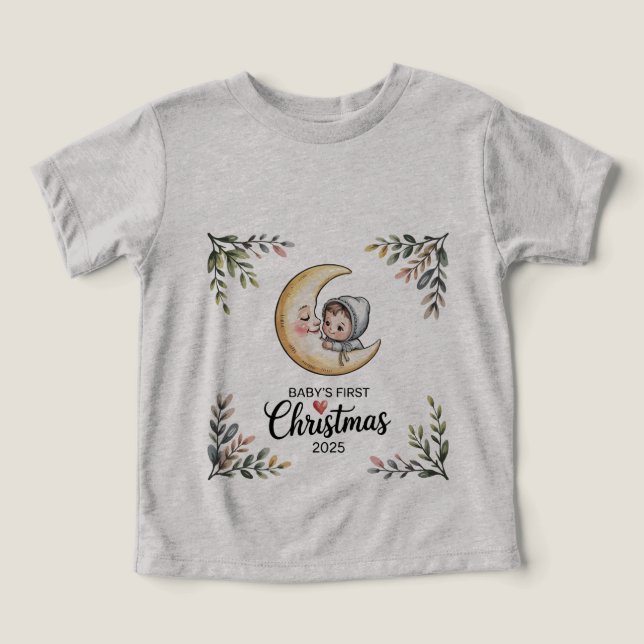 Vintage Moon & Baby, Primeiro Natal de 2025 (Design frontal)