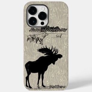 Vintage Moose e capas de iphone de madeira de Wolf