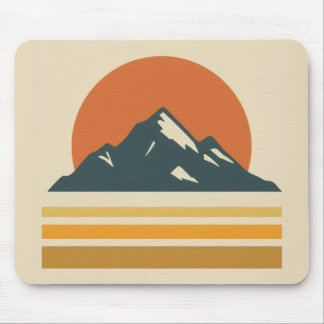 Vintage Mountain Mousepad – Retro Adventure Desk 