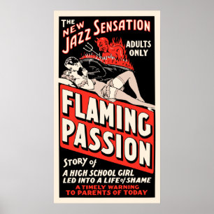 Vintage Movie Poster - "Paixão Flaming"