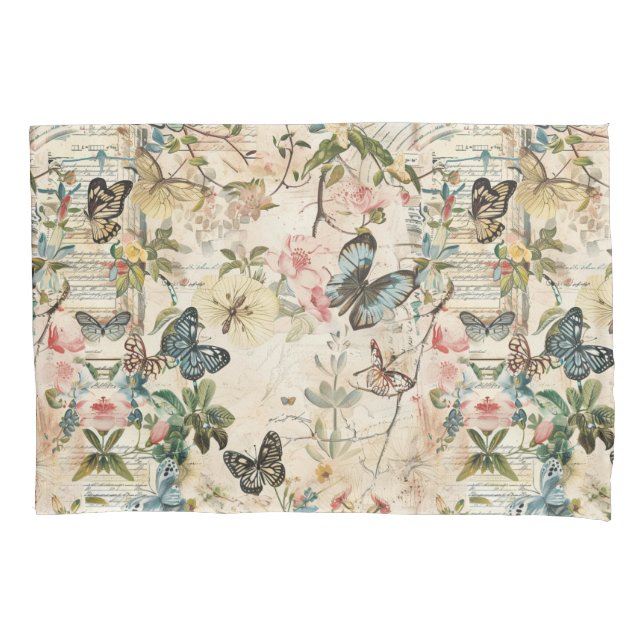 Vintage Multiborboletas e flores (Frente)