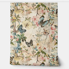 Vintage Multiborboletas e flores