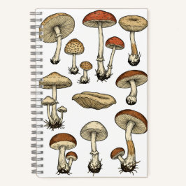 Vintage Mushrooms Notebook