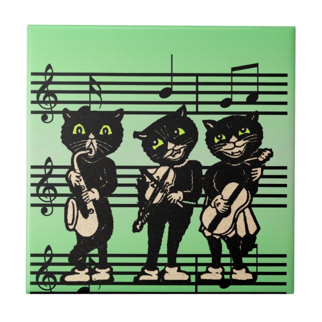 Vintage Musical Black Cats (Frente)