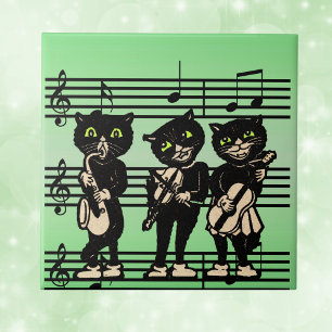 Vintage Musical Black Cats