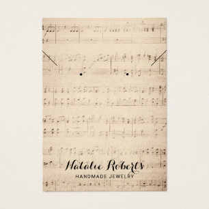 Vintage Musical Jewelry Earring Necklace Display