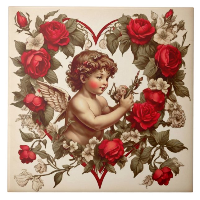 Vintage Namorados art love cupid (Frente)