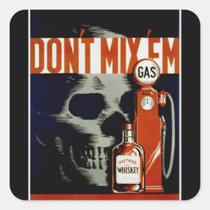 Vintage "Não Misture adesivos 'Em'