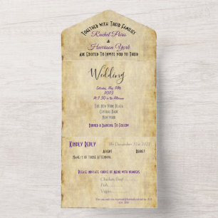 Vintage Natural 20s Convite para Casamento