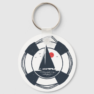 Vintage Nave Saling Chaveiro