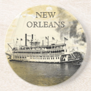 Vintage New Orleans River Stern Porta copos Wheele