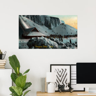 Vintage Niagara Falls Poster de Gelo