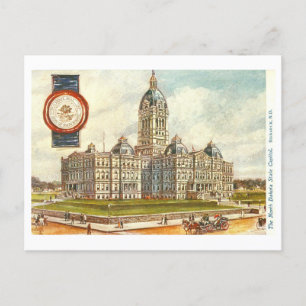Vintage North Dakota Capitol com cartão postal