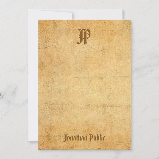 Vintage Nostalgic Handwrite Monograma Modelo (Frente)