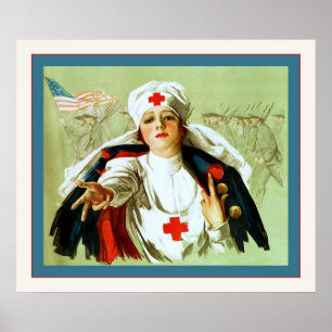 Vintage Nurse Poster ~ Primeira Guerra Mundial