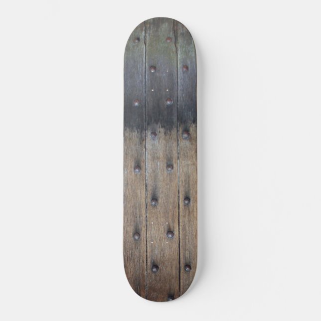 Vintage Oak Wood Port Skateboard (Frente)