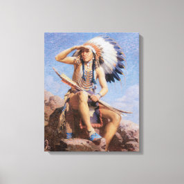 Vintage Old West The Scout 1922 Canvas Art