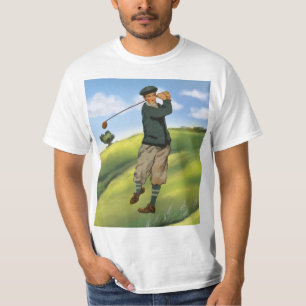 Vintage olha a camiseta Golfer Mens