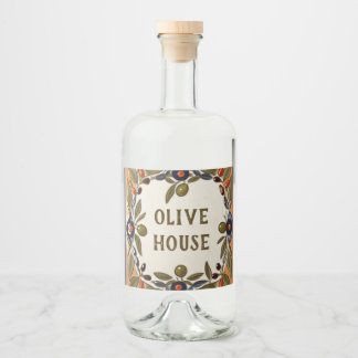 Vintage Olive Oil Personalizado Placa de Texto Sim