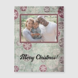 Vintage Ornament em desgosto Foto de Natal feliz
