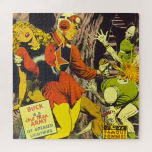 Vintage Outer Space Rescut Quebra-cabeça
