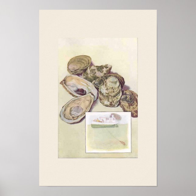 Vintage Oyster Poster (Frente)