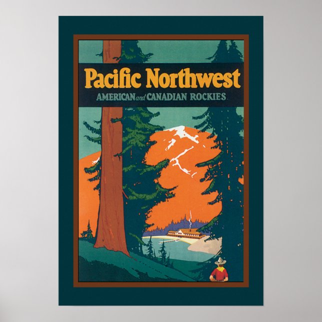 Vintage Pacific Northwest Poster (Frente)