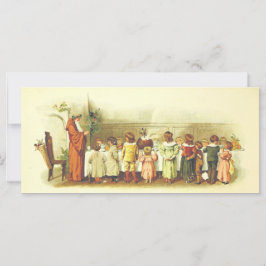 Vintage Pai Natal Rezando com Crianças