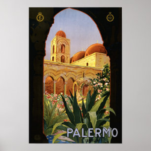 Vintage Palermo Itália Poster