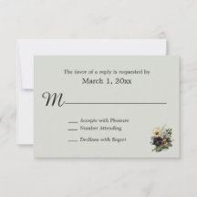 Vintage Pansies RSVP