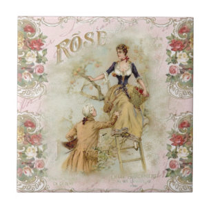 Vintage Paris Casal Picting Fruta Pink Decoupage