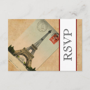 Vintage Paris Eiffel Tower RSVP