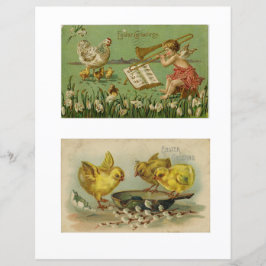 Vintage Páscoa Saudações Livro de Arranjo Dois