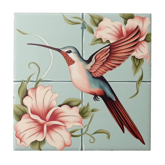 Vintage Pastel Hummingbird (Frente)