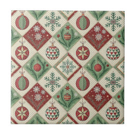 Vintage Patchwork Quilted Christmas Pattern