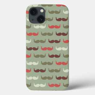 Vintage pattern with mustache